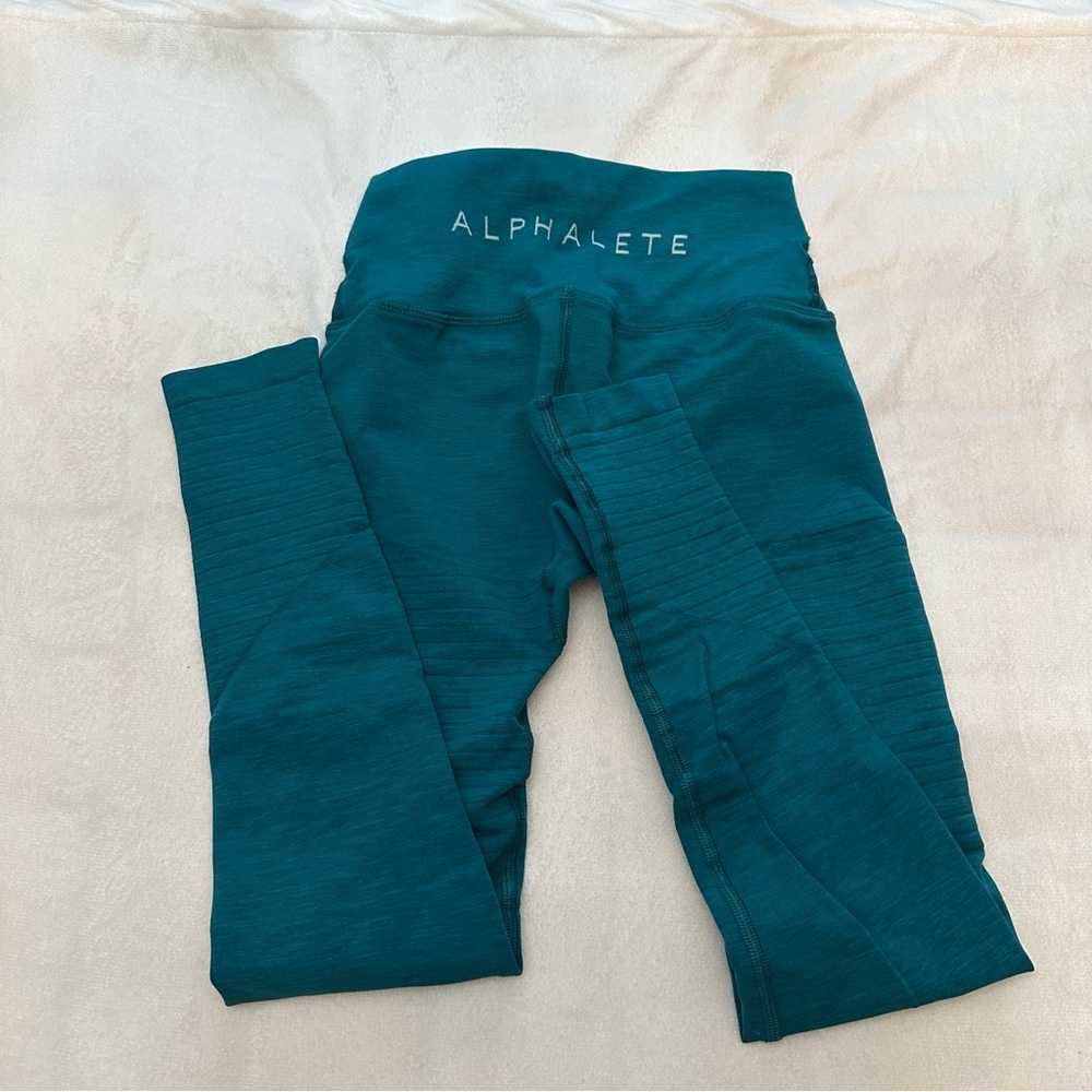 Alphalete Deep Teal Pull On Leggings Size XS 51483 - Picture 5 of 9